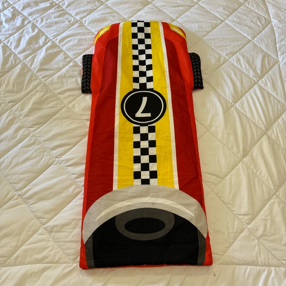 Rugged Bear Red Racing Car Sleeping Bag for kids